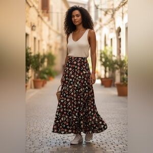 LuLaRoe Colorful Geometric Maxi Skirt NWT